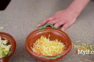 Cooking show host gets licked and rimmed in kitchen