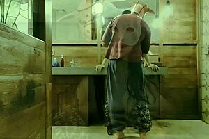 hot teen ass gets fucked hard in a big bathroom