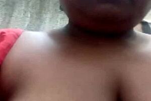 Indian wife with big tits relaxes