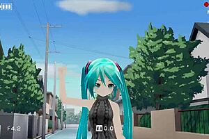 Miku Dancing In Sexy Dress MMD