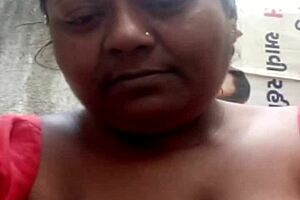 Indian wife with big tits relaxes