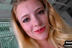 gf pov jerks bf's cock with dirty talk closeup