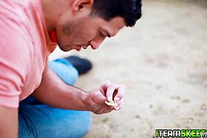 Leprechaun babe says, 'Fill my mouth with cum!'