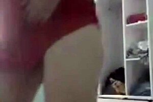 amateur girl masturbating alone in her room, fingers deep inside
