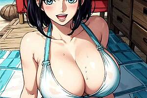 Nico Robin French Jerk Off Instructions