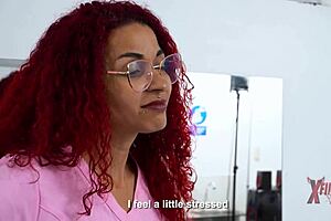 redhead masseuse so desperate she bangs first client who shows up... damn