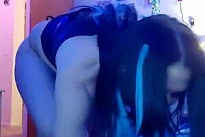 Sexy Amateur Webcam Striptease with Clothes Ripped