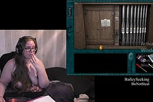 Naked Bbw Plays Haunted Carousel Game With Piercings 😈