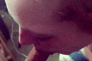 watch her eagerly swallow every drop of cum down her deepthroat