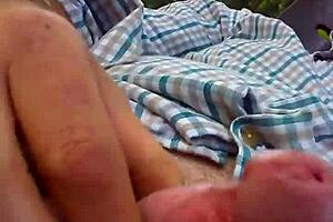 man, look at this mature male spraying hard outdoors!