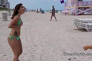 Just let her rip at the wild beach party – she’s a show off!