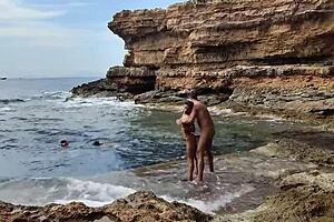 divers watching us screw on the beach, how wild is that?