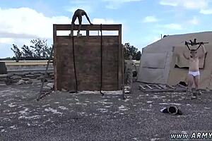 Army Gay Soldiers Masturbate In Fatigues On Couch Before Hot Men Fuck