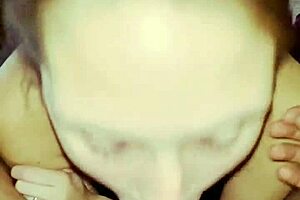 Cum swallowing in a cheating girlfriend while slobbering on a big black cock