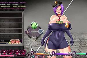 in karryns prison, the police office looks fine as hell in this hentai sex game part 7