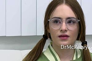 delulu is the solulu - drmcpervy. the doctor fucks the petite patient on the sofa in a taboo threesome.