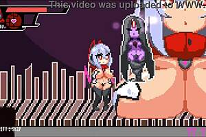 In Buzama hentai fight game ep 4, the body transforms into a giant cock and gets sucked between gigantic tits.