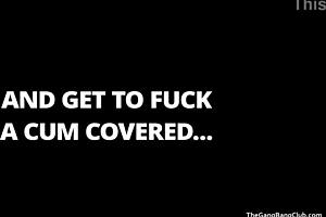 guys line up to fuck cum-covered emma butt in a bukkake gangbang