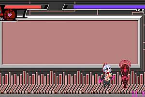 In Buzama hentai fight game ep 4, the body transforms into a giant cock and gets sucked between gigantic tits.