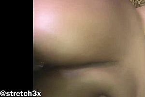 Gorgeousaphro vs stretch uncut in rough amateur lingerie ass play