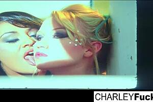 Madison and Charley kneel on the bed, perform oral and vaginal sex amid showers of humping