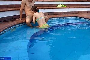 While Others Drink At Cabin Bar, We Relax In Pool