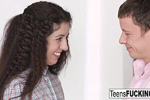 Tan Teen Katty Pussy Fucked Hard On Couch