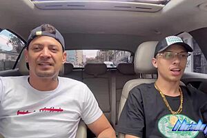 young guy gives ass to straight uber driver 😈 bisexual fun