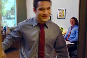 Awkward gay clerk crushes on colleague