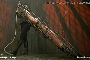 BDSM slave gagged and choked in ballet boots