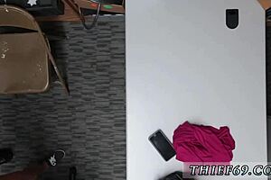 Teen cop steals sexy uniform from locker room