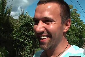 Jessica Moore enjoys sunbath with sperm lotion from Lauro Giotto