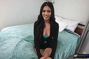 Sophia leone as best realtor ready to mingle passionately.
