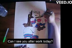 Detailed Cartoon Depiction of an Audiobook Storage Closet Organization