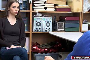 Skinny Shoplifter Confronted By Lp Officer In Shop