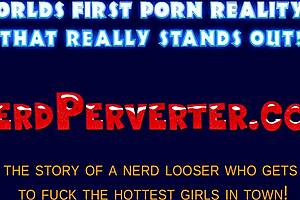 Nerdy brunette pornstar in socks.