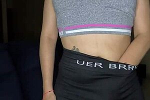 Horny Mexicana watches UFC and masturbates in homemade video.