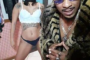 Interracial pornstar twerks on black cock hard