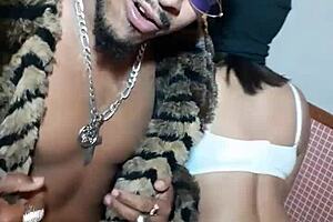 Interracial pornstar twerks on black cock hard