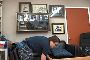 - violet navy casting pov, rough anal on sofa with brutal american boobs