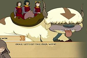 Anime trainer engages in intense war sex with big tits