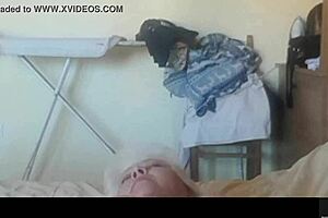 A nice milf Dalia stripping and faking a handjob for her husband
