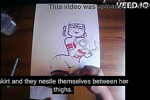 Detailed Cartoon Depiction of an Audiobook Storage Closet Organization