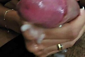 Handjob At Home Office!