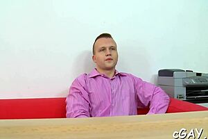 tough gay man gives sloppy blowjob before anal sex