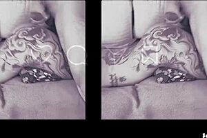 Tattooed Fitness Babe Gets Facial And Creampie In Live Show