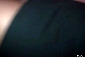 teeny lucy feels intense pleasure from two guys in the store