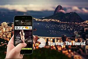 Tourist meets sexy slim brown brazilian girl from goias