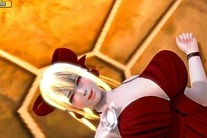 This five minutes video shows you 3D cartoon blonde woman on the sang doggystyle