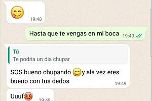 Chatting with sexy latina girlfriend after webcam fucking